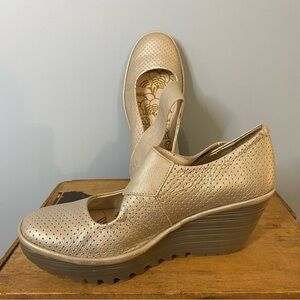 Fly London Metallic Wedges